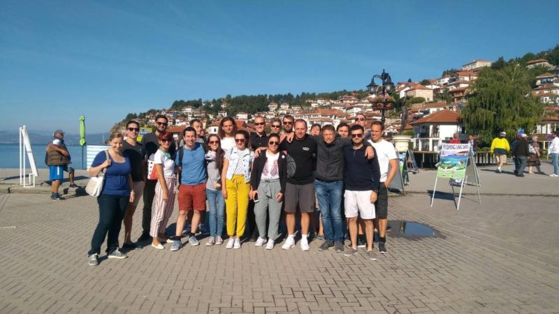 CAPcargo Team in front of Ohrid lake